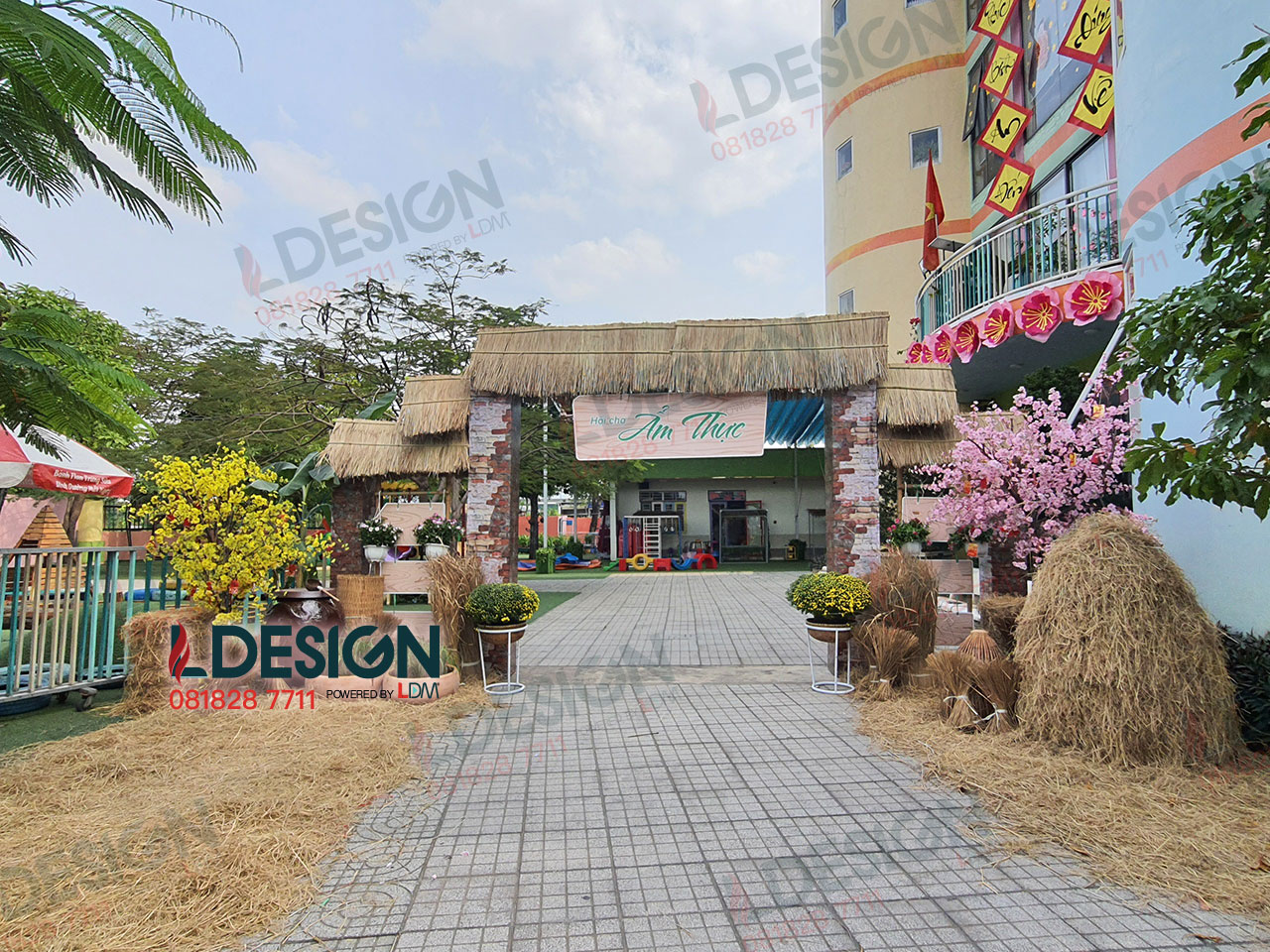 Small landscape decoration of May Hong Preschool Spring Festival 2023