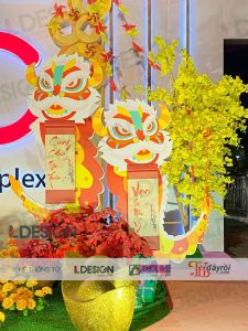 Thi Công Trang Trí Tiểu Cảnh Tết 2026 Cho Doanh Nghiệp & Trường Học